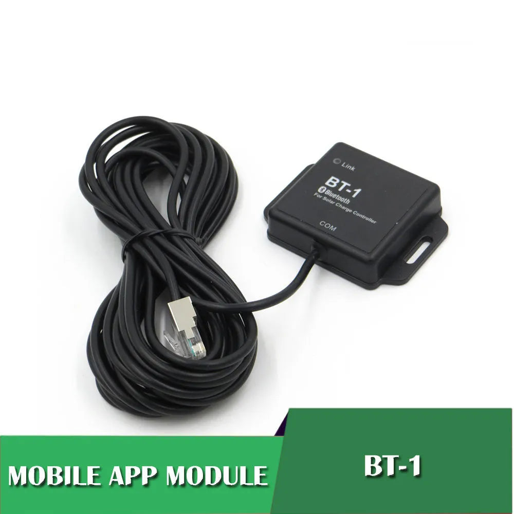 BT-1 solar panel charge controller with Bluetooth module for 12V/24V battery systems