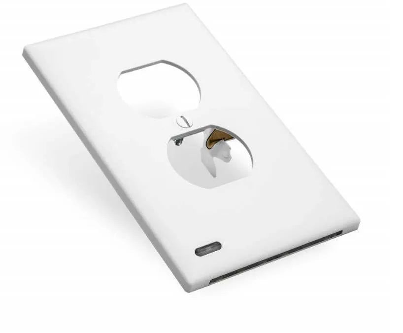 White LED socket induction night light installed in electrical outlet with automatic sensor