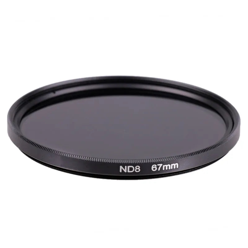 Digital camera ND filter with aviation aluminium frame and ND8 optical resin lens