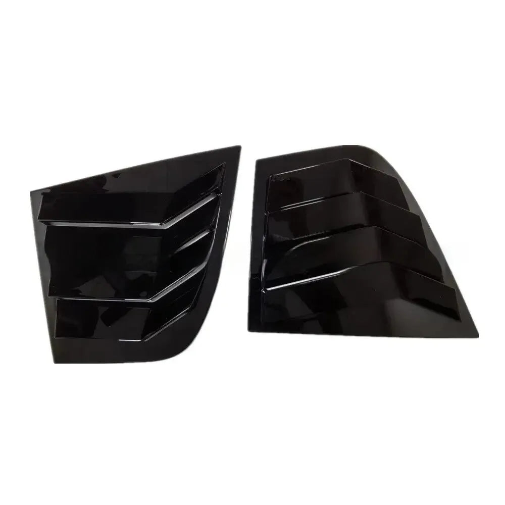 Rear triangle shutter carbon fibre decoration for Kia Stinger in bright black finish