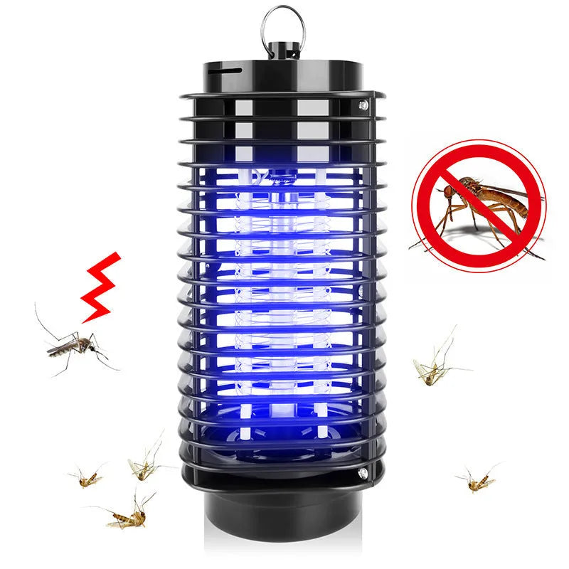 Black Hanging King Kong electric mosquito killer lamp with a metal grid and choice of international power plugs.