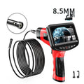 8.5mm diameter dual-lens endoscope inspection camera with snake pipeline and hard wire probe options