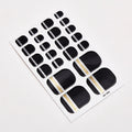 Waterproof nail stickers pack with 22 small stickers and 14 tips in colour GD001