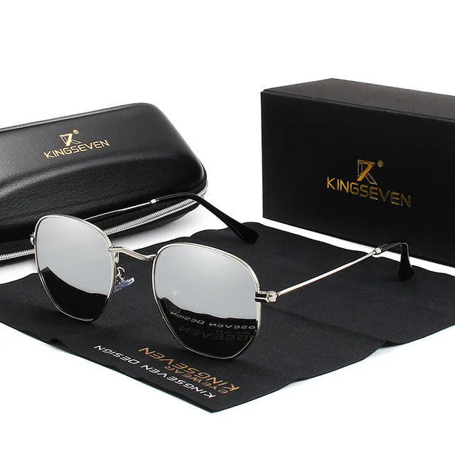 Classic round frame retro sunglasses for men in black, shown from a front perspective.
