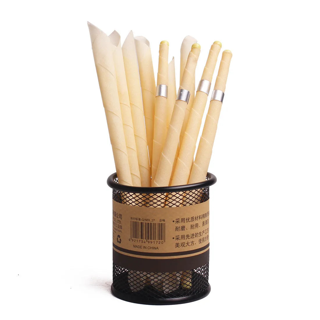Natural beeswax ear candle 23.5cm with conical design for ear wax removal and aromatherapy.