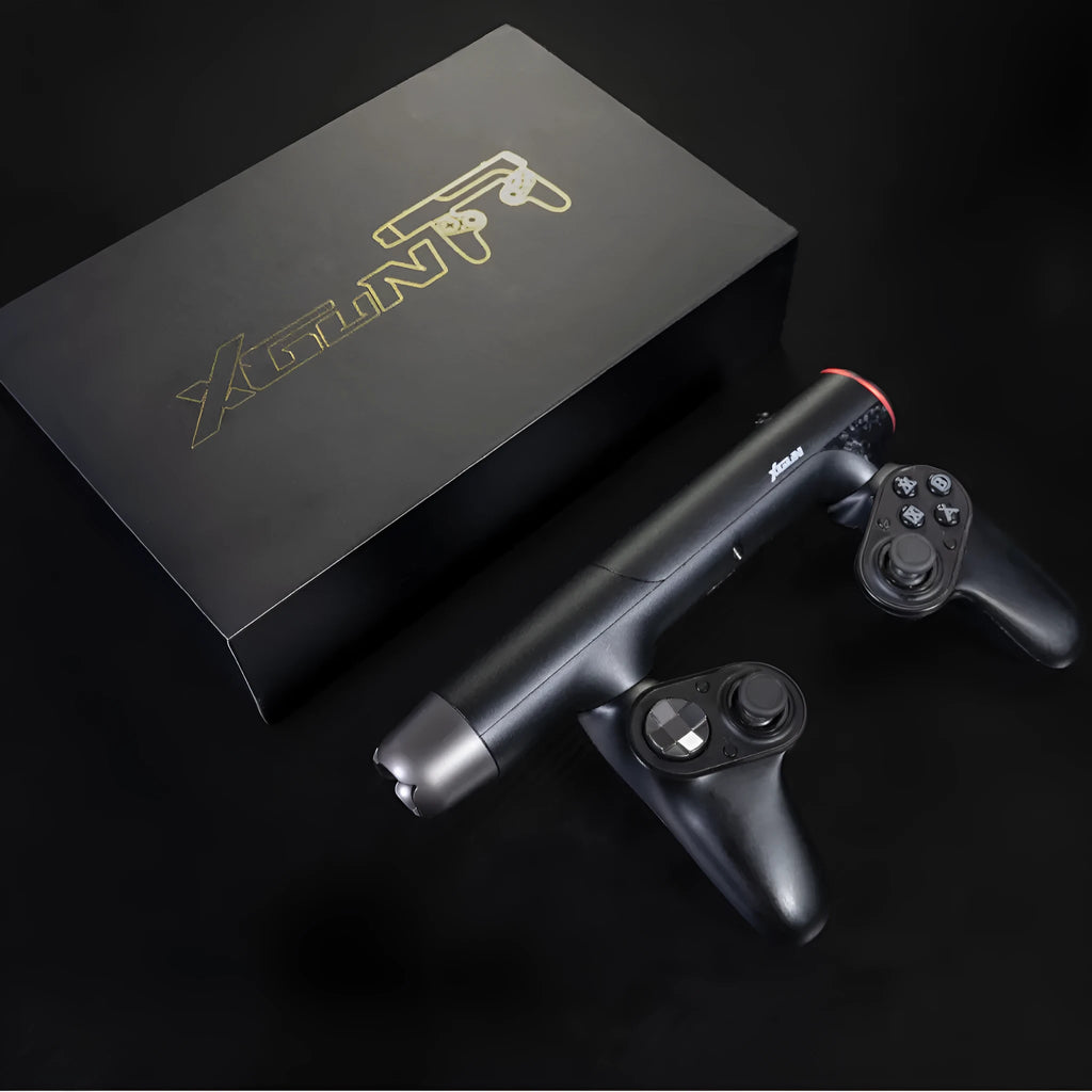 XGUN wireless Bluetooth somatosensory game handle for Switch in profile view showing trigger and grip