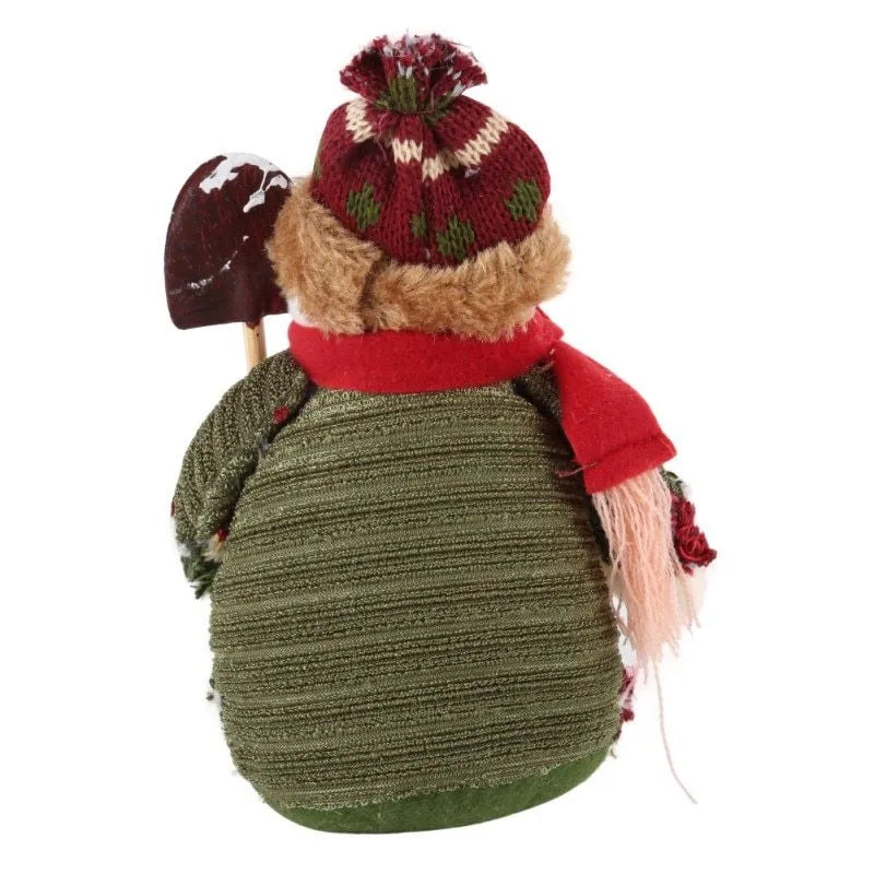 Flannel Christmas decorations in Santa, elk and snowman styles, 18 x 13cm, red green white