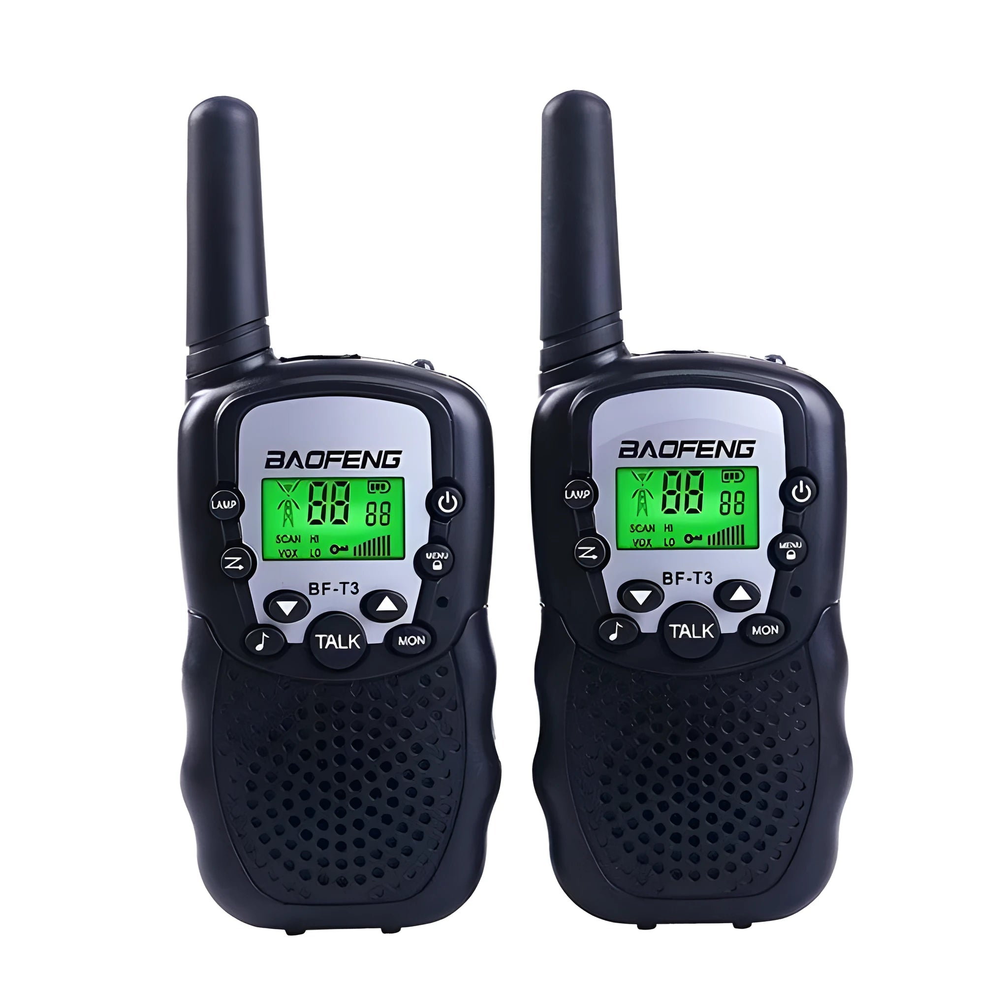 Pair of children's walkie talkies handheld radios in multiple colour options