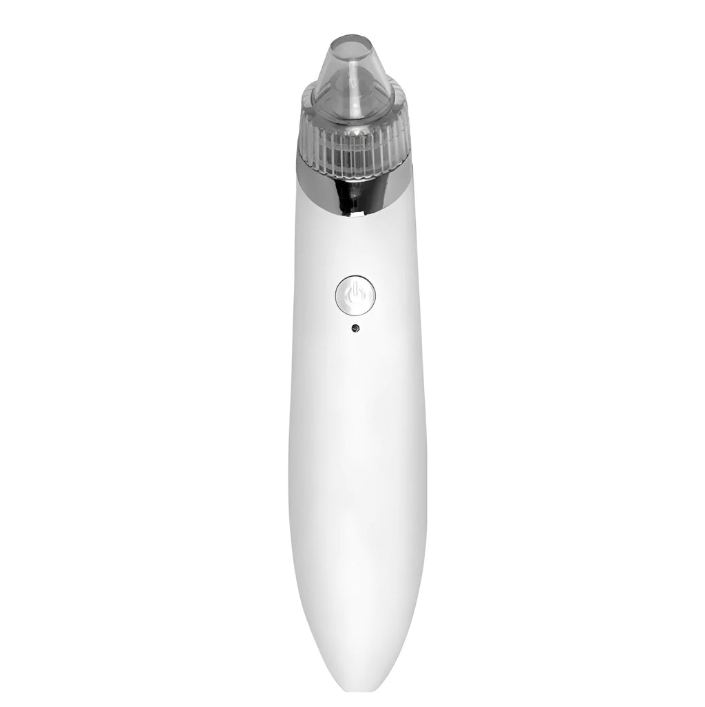 Beauty facial machine with 4 interchangeable heads for blackhead removal and pore cleansing, rose colour, rechargeable option