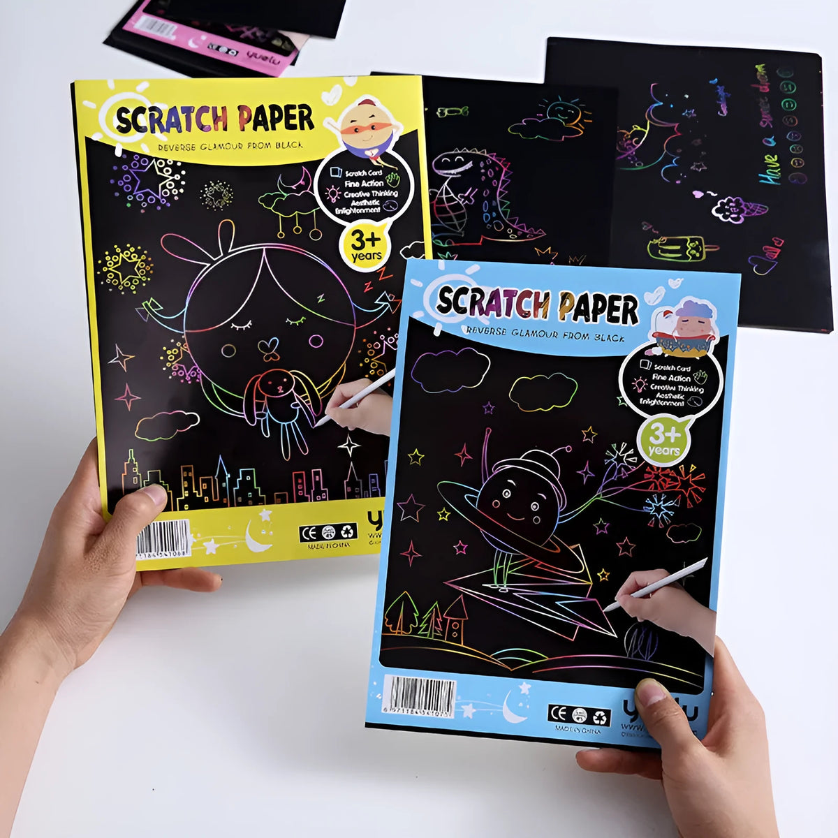 Children's handmade drawing paper A4 colourful solid colour scraping paper 285x210mm