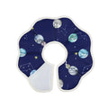 Soft cat recovery collar in constellation colour showing adjustable fastener and soft interior padding
