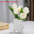 European ceramic desktop vase in light green colour, 15cm diameter