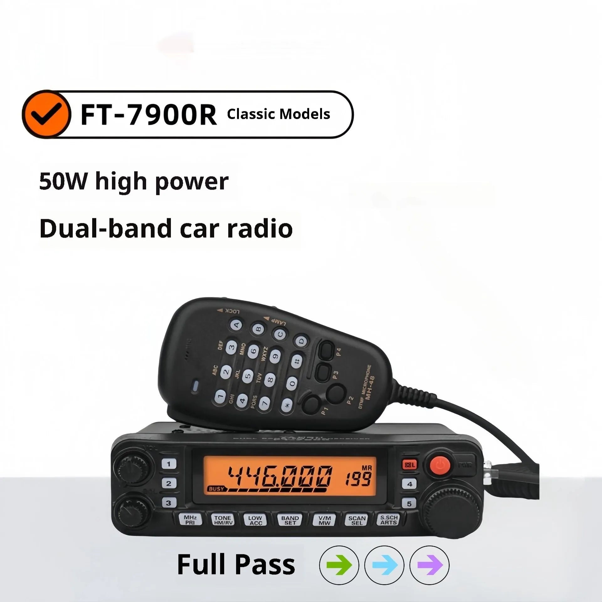 High-power car interphone for self-driving tours with optional 507 antenna and Teflon feeder cable kits