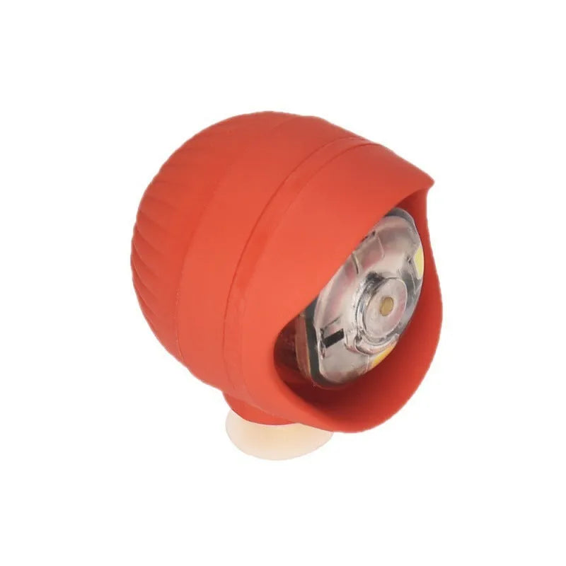 Camping warning shoe light made from PVC in yellow with compact dimensions 4.5cm x 3.3cm x 3cm