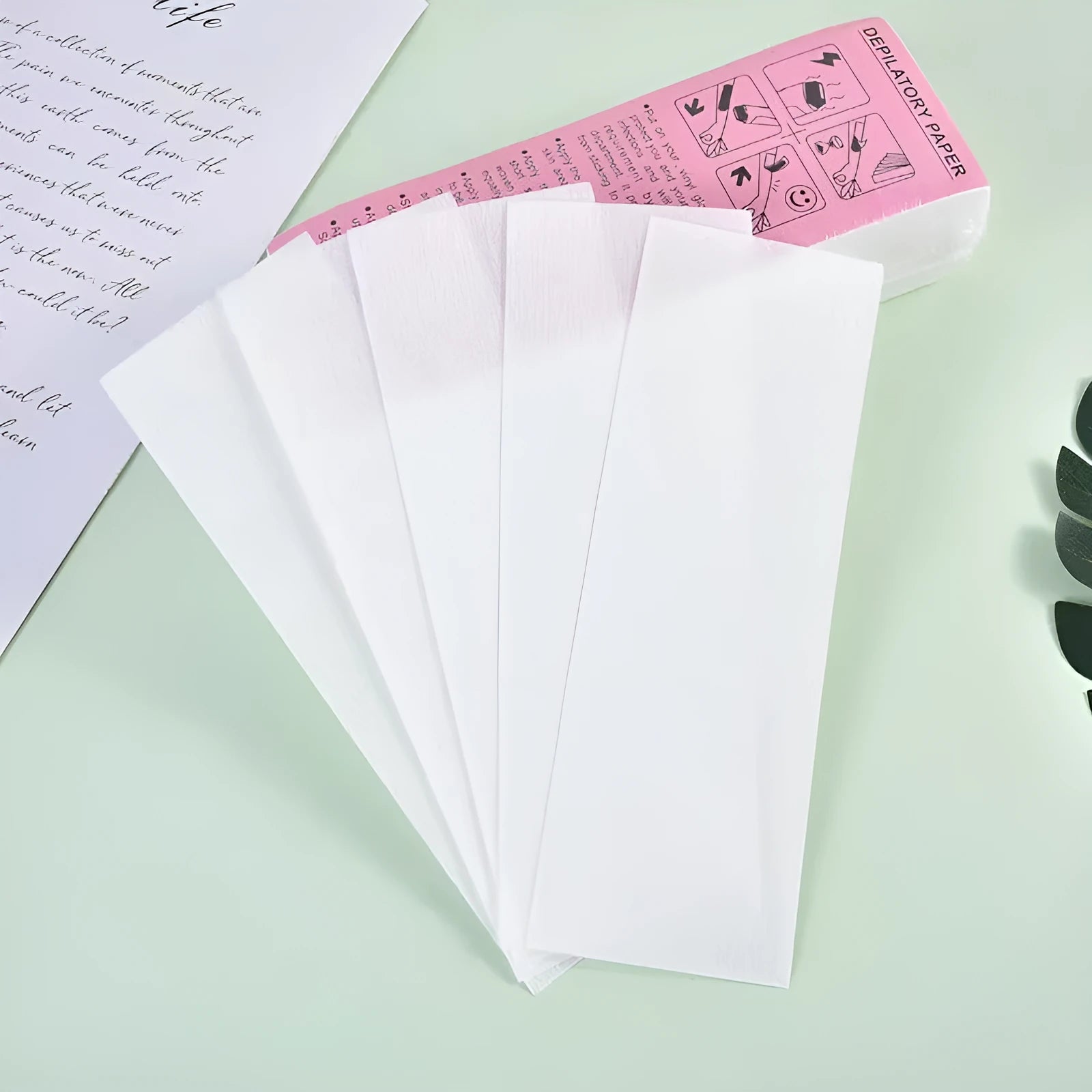 Wool tops non-woven fabric hair removal wax paper in 50 or 100 piece pack