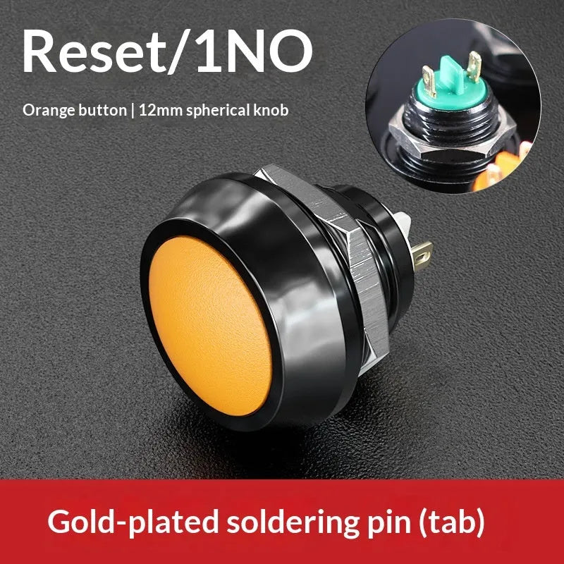 12mm red wave spherical handle self-resetting electronic remote control switch button