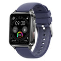 Multi-sport smartwatch with a blue silicone strap showing a heart rate reading on its 1.70-inch screen.
