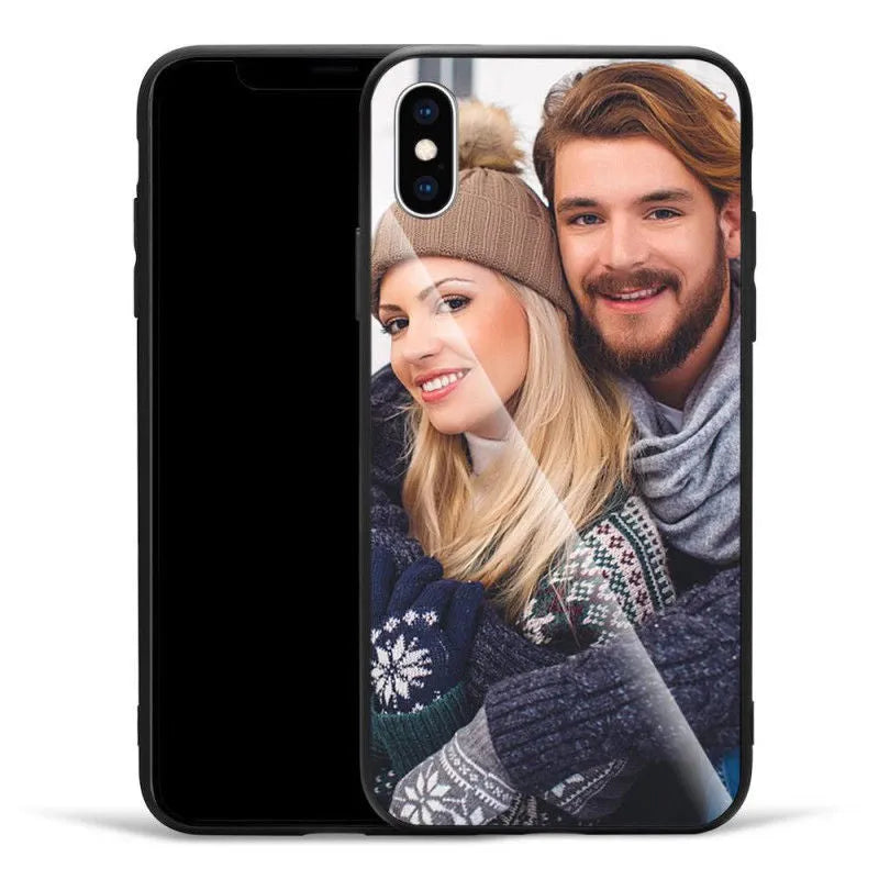 Ultra-thin patterned iPhone case with raised edges showing on a smartphone.
