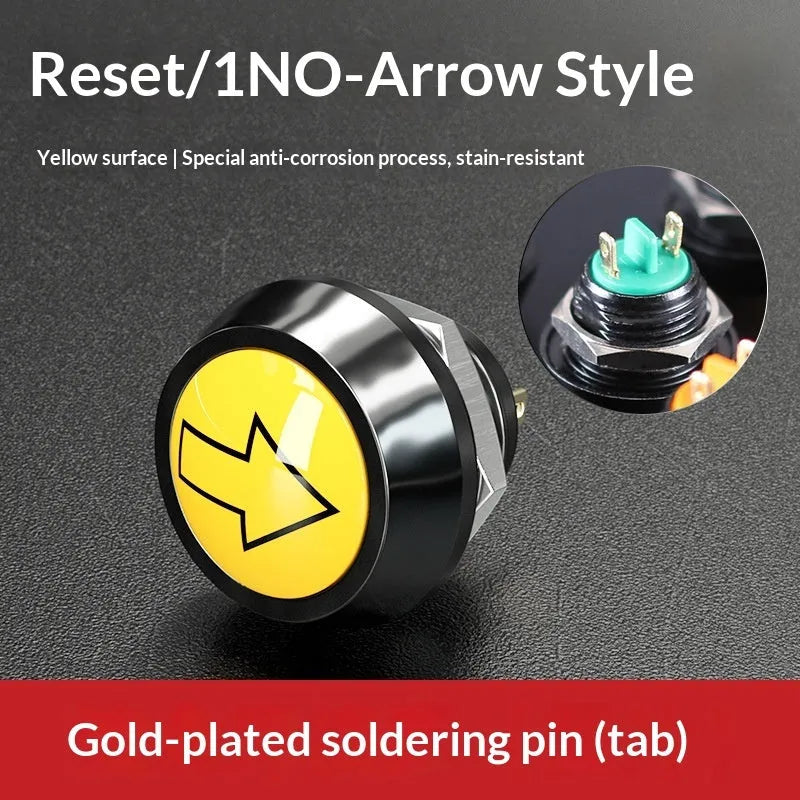 12mm red wave spherical handle self-resetting electronic remote control switch button