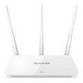 White Tengda F3 wireless router for home broadband with wall mounting capability and 108Mbps WiFi