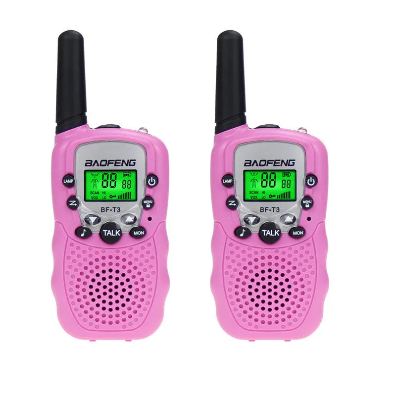 Pair of children's walkie talkies handheld radios in multiple colour options