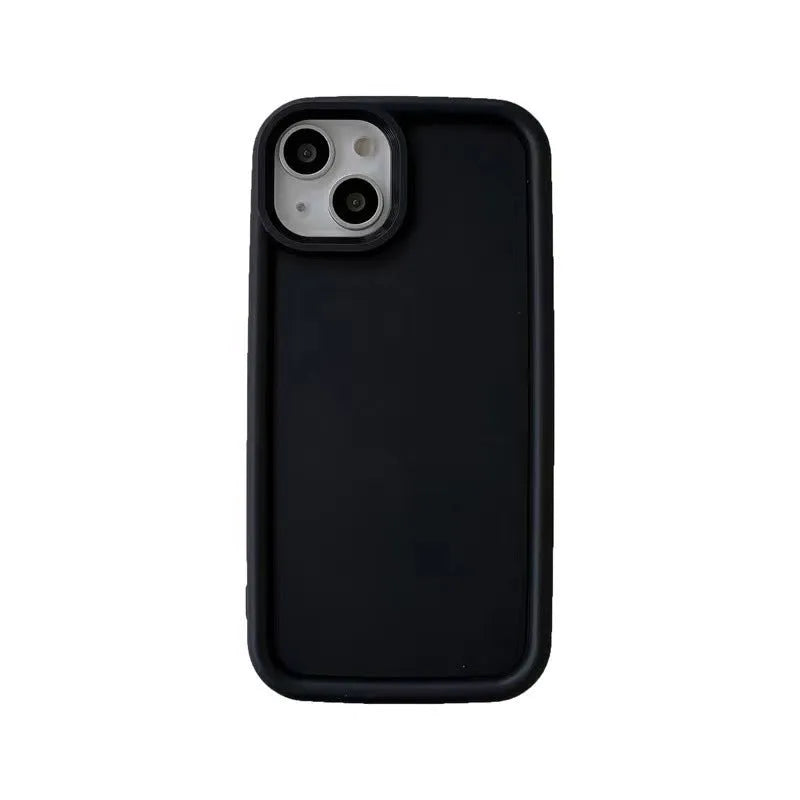 Frosted skin feeling full-cover solid colour TPU phone case for Apple iPhone fall protection