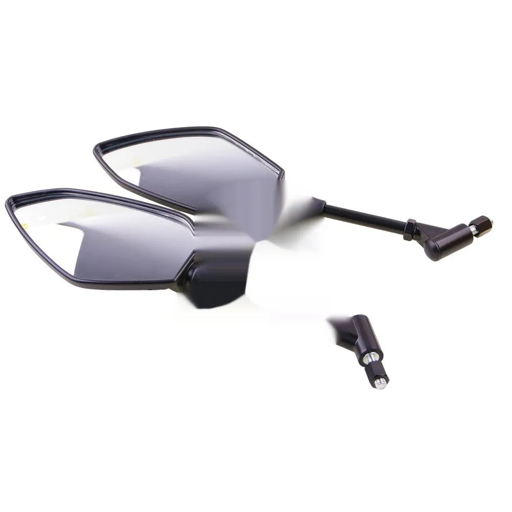 Cross-border four-wheel ATV rearview mirror in black with chrome mirror surface, universal fit
