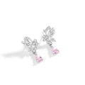 Butterfly design silver stud earrings for women with E0141 colour specification