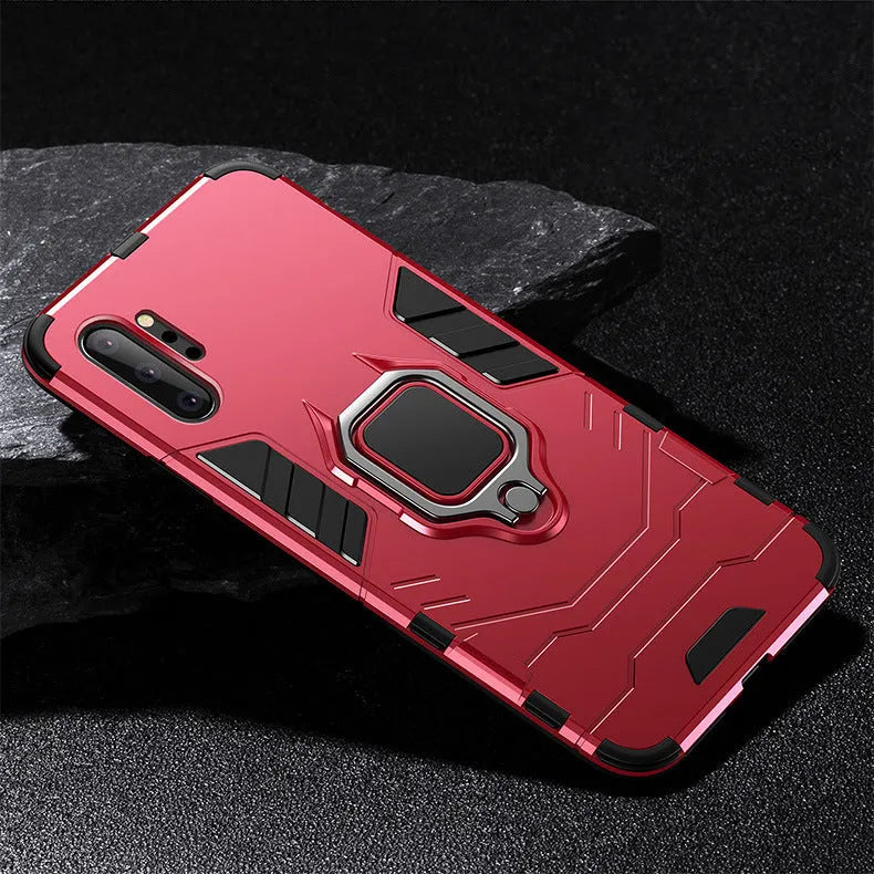 Samsung magnetic phone case in black, showing front and back, compatible with multiple A and S series models.