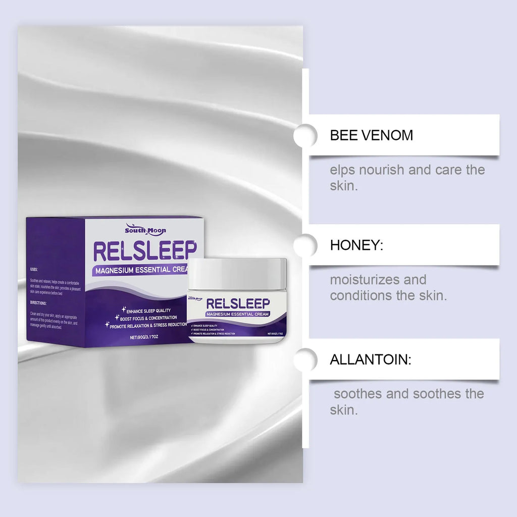 Sleep Magnesium Essence Cream Gentle And Soothing with honey 90g jar for face and body