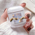 Clear plastic protective cover for Apple AirPods and AirPods Pro charging case.