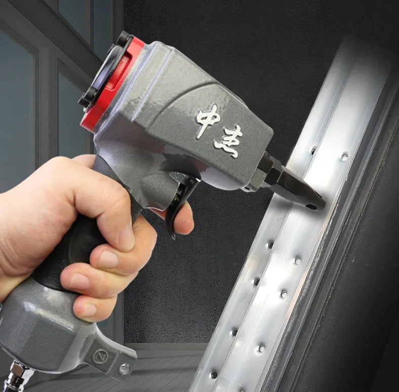DK30 model metal pneumatic punching gun for creating holes in riveted clothing fabrics.