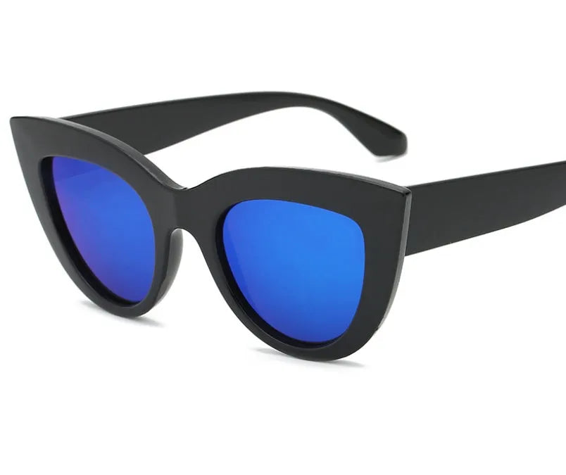 Black frame double grey fashion sunglasses with AC lenses and UV400 protection