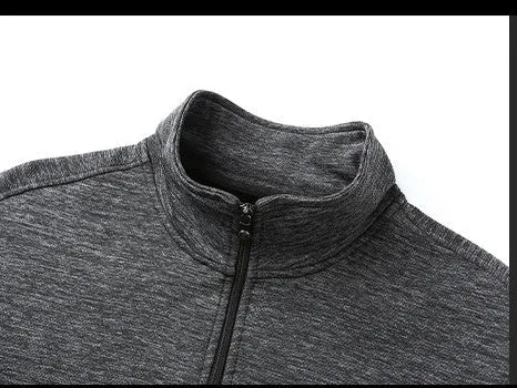 Men's casual jacket with stand-up collar, athletic fit, and front zipper in chemical fibre blend fabric