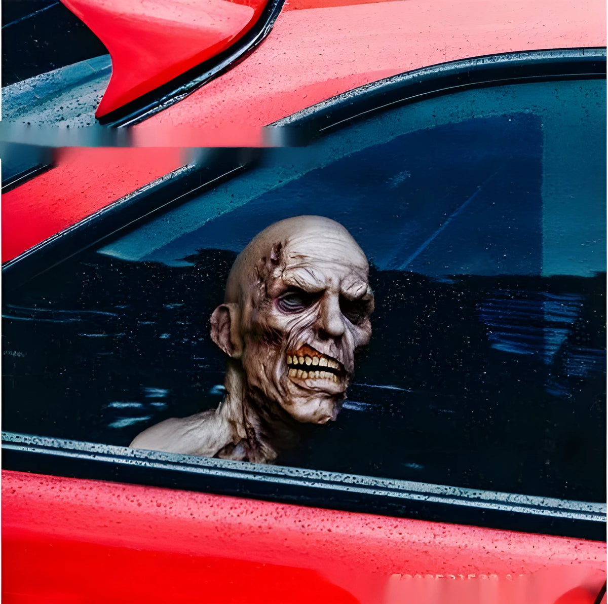 3D zombie horror Avatar car window sticker, PET, 25cm x 23cm, left and right pair option for bumper or glass