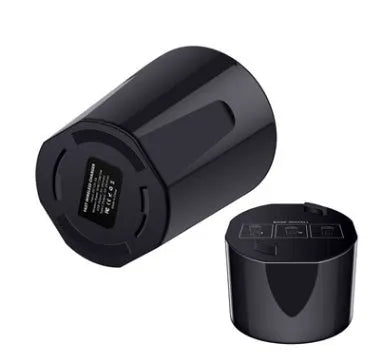 Black X9 car wireless charging cup holder mount with QI charging surface and USB/Type-C ports