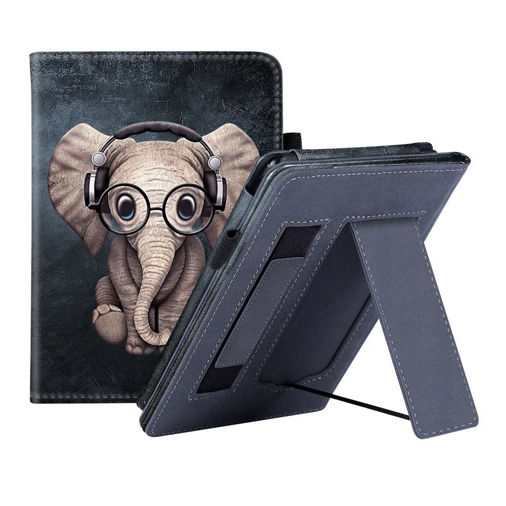 Kindle Paperwhite 5 leather case with built-in wrist strap in assorted colours