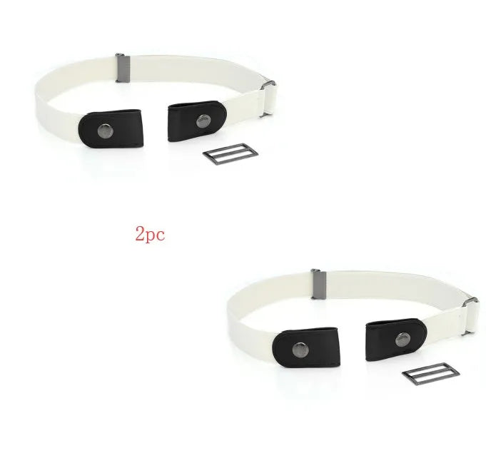 Imitation leather belt with square alloy buckle and car suture stitching on neutral background