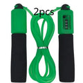 Adjustable fitness skipping rope with foam handles showing maximum 3-metre length