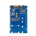 SATA3 to M.2 NGFF MSATA SSD conversion adapter card on a black or blue printed circuit board.