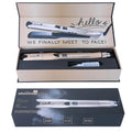 Mini steam hair straightener in purple, rose red or champagne with ceramic plates and European plug
