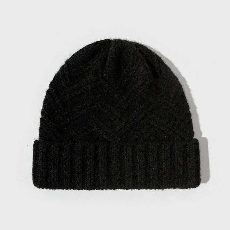 Wool knitted winter hat dome crown design in six colour options for women