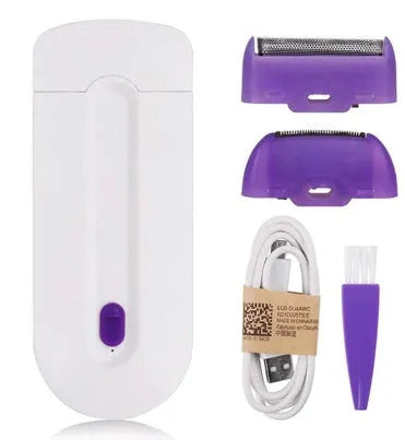 Electric hair removal instrument with Sensa-Light head and USB charger, black, for women