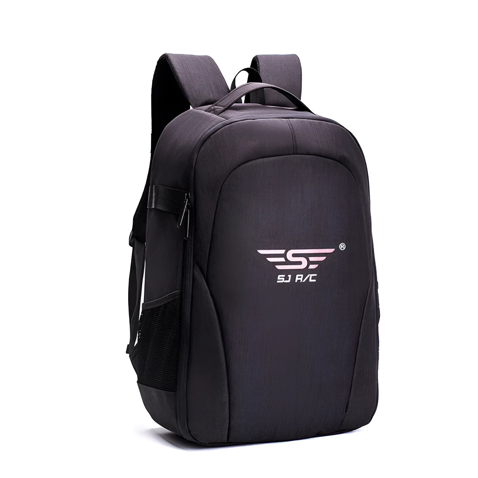 Black waterproof Oxford cloth backpack for unmanned aerial vehicles with multiple internal compartments