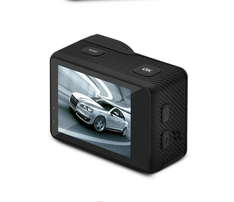 4K HD dual screen WiFi sports camera with remote control, 30m waterproof, Black or Silver
