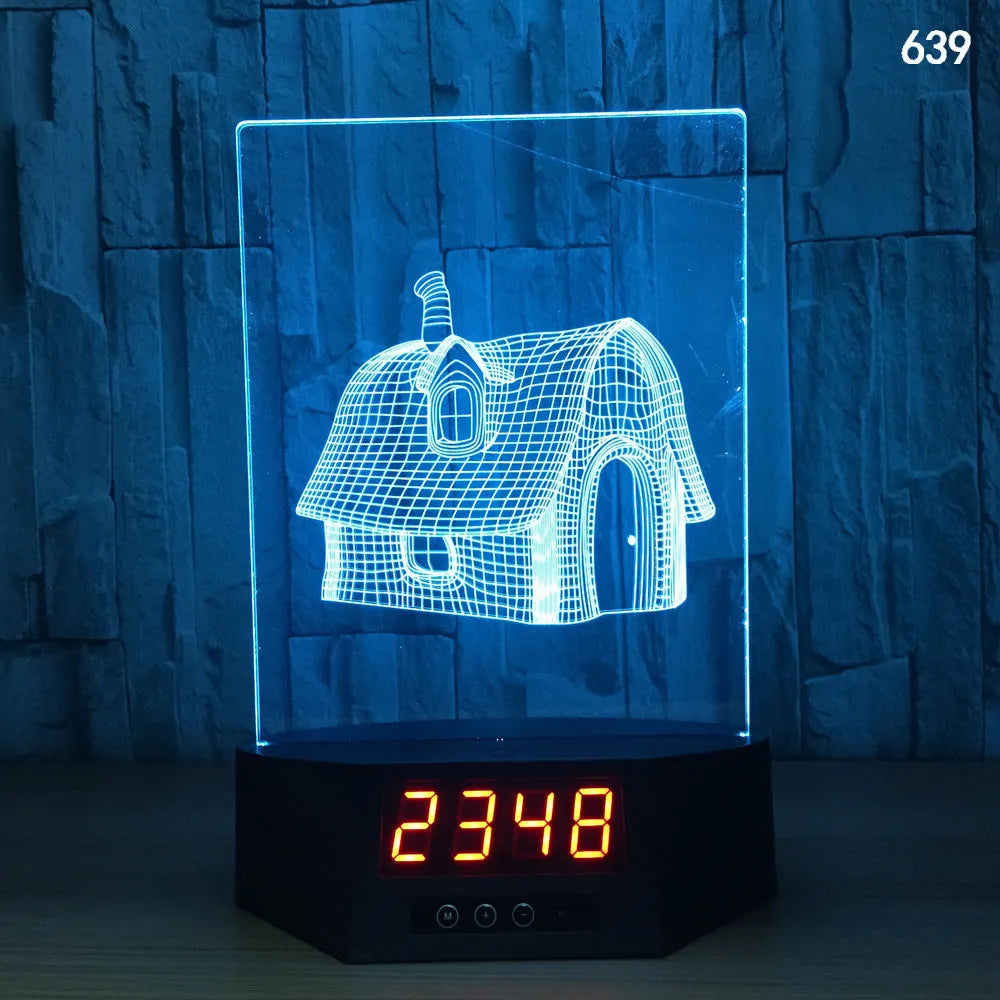Blue dolphin 3D night light with LED glow on wireless charging base