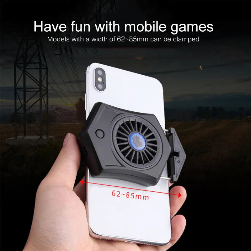 Black mobile phone cooling radiator with aluminium alloy construction and dual USB interface connectors