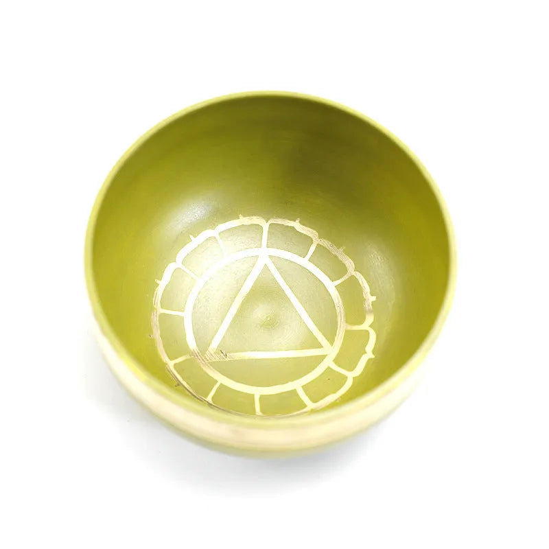 Small handmade wooden singing bowl in a choice of seven colourful, hand-painted designs.