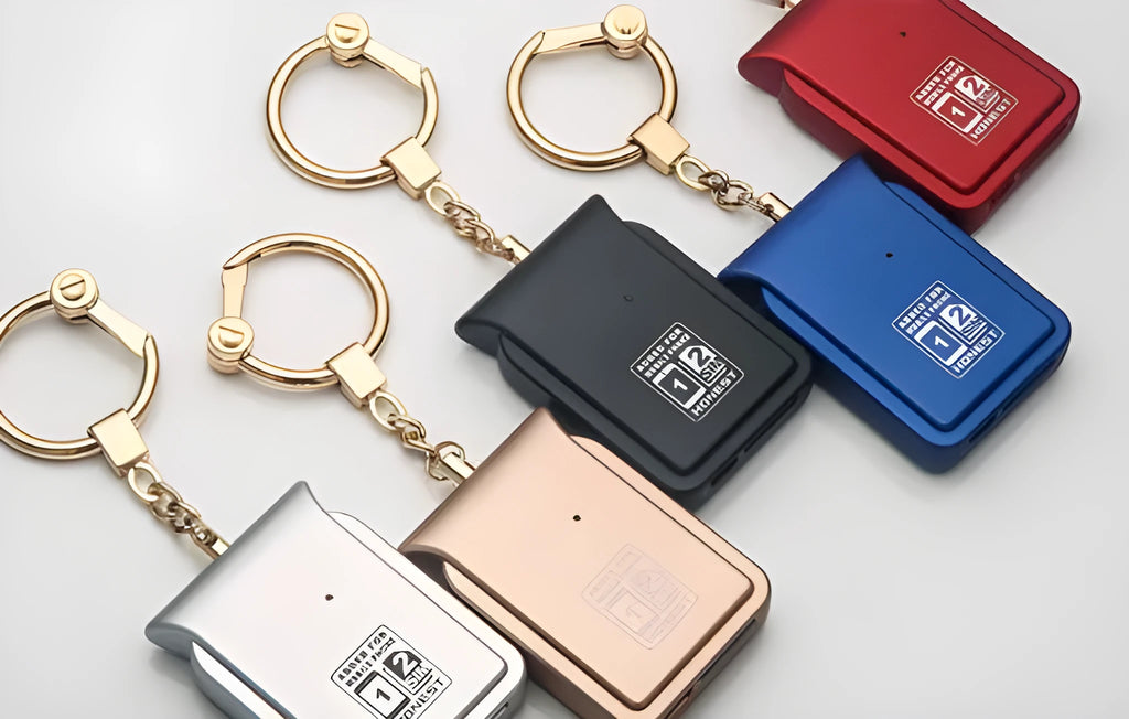 Bluetooth dual SIM adapter keychain for iOS in leather and colour options
