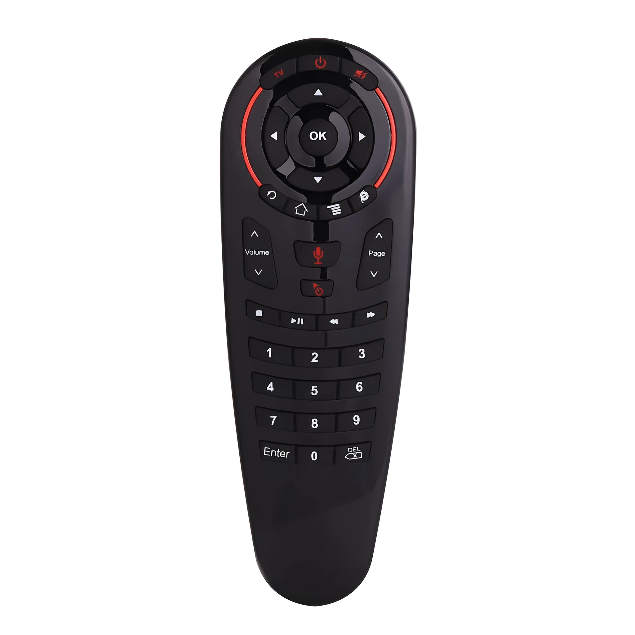 G30 Air Mouse wireless keyboard remote control with nano receiver on a table